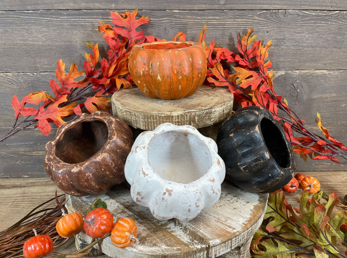 6" x 6" 20oz Pumpkin Clay Vessel